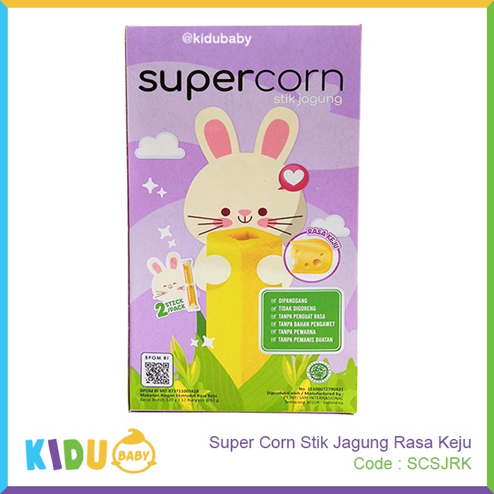 SuperCorn Stik Jagung Cemilan Snack Bayi / Super Corn Stik Jagung Kidu Baby