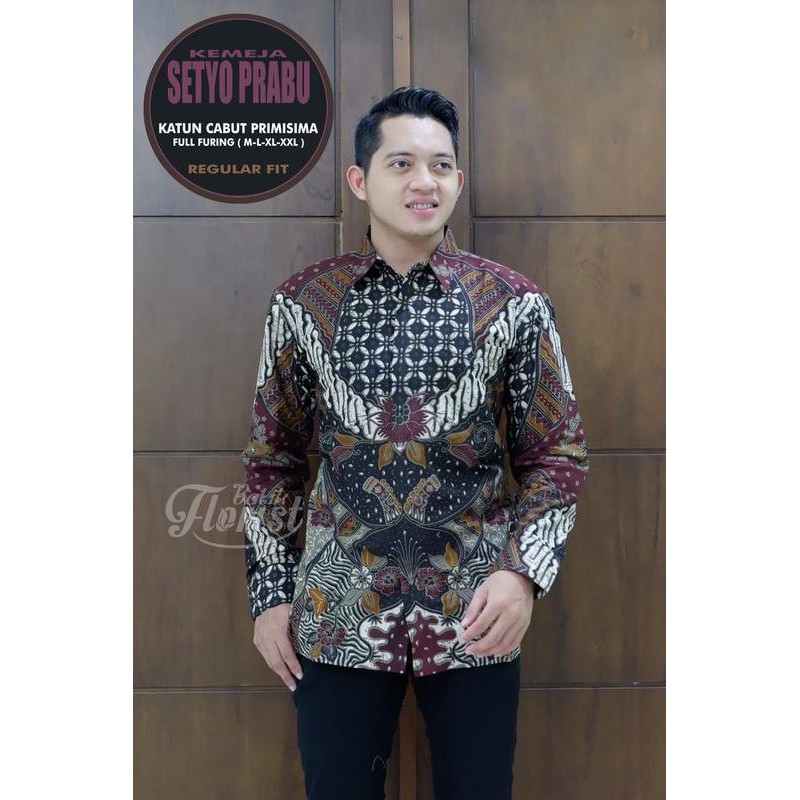 Setyo Prabu Atasan Premium Kemeja Batik Solo Pria Lengan Panjang Modern Full Furing PARANG KERIS LEMBAYUNG PAKISTAN ARYADEWA ASTAGUNA UWER UNGU SAWUNG SAR  KAMULYAN AYAM CEMORO AJISAKA OPO IJO KAMANDANU AJISAKA WIKRAMA OPO IJO AMBARWATU BIANTARA DEWANGGA