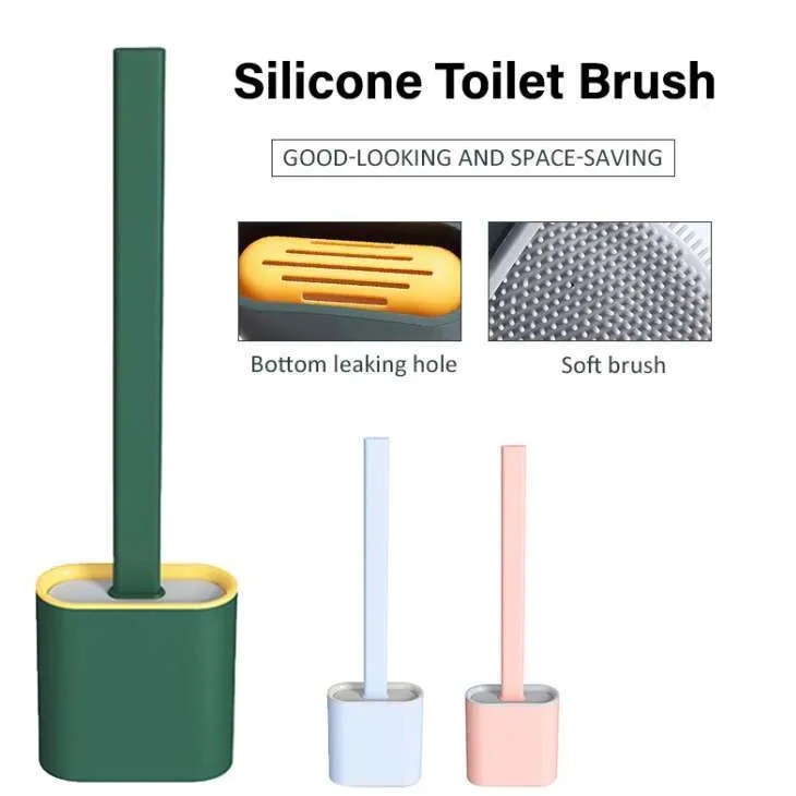 Sikat Toilet Gagang Panjang Silikon / Sikat WC Silikon