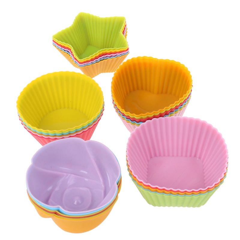 6pcs Cetakan Cupcake Bahan Silikon