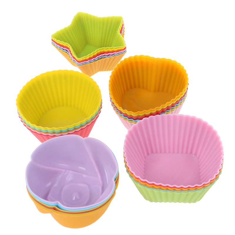 6 Pcs Cetakan Cupcake Bahan Silikon