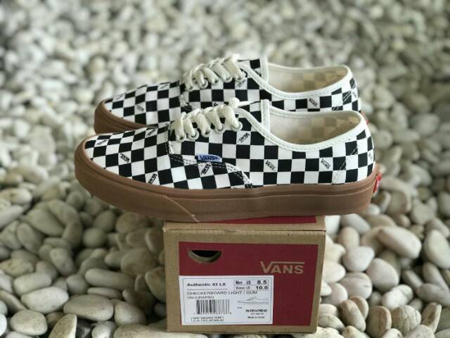 OBRAL VANS AUTHENTIC PREMIUM CHECKERBOARD LIGHT GUM