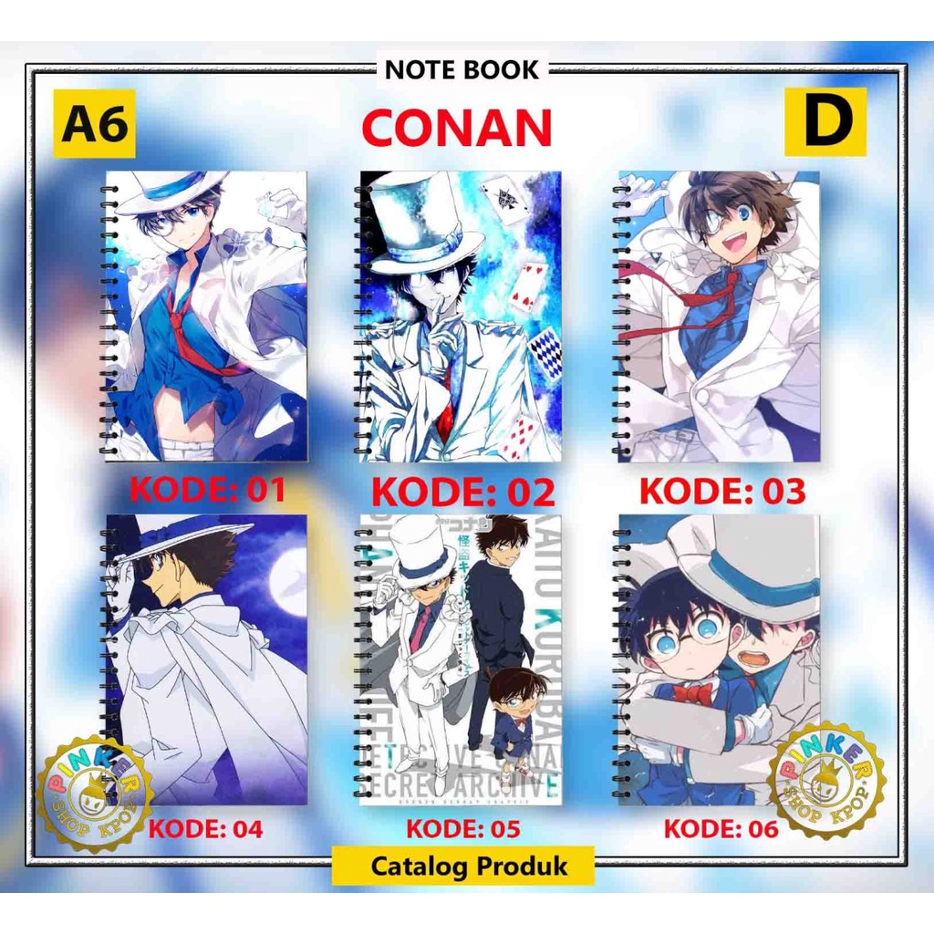 

Note/Notebook DETECTIVE CONAN SERI 4 A6 ISI 50 LEMBAR BUKU/NOTES
