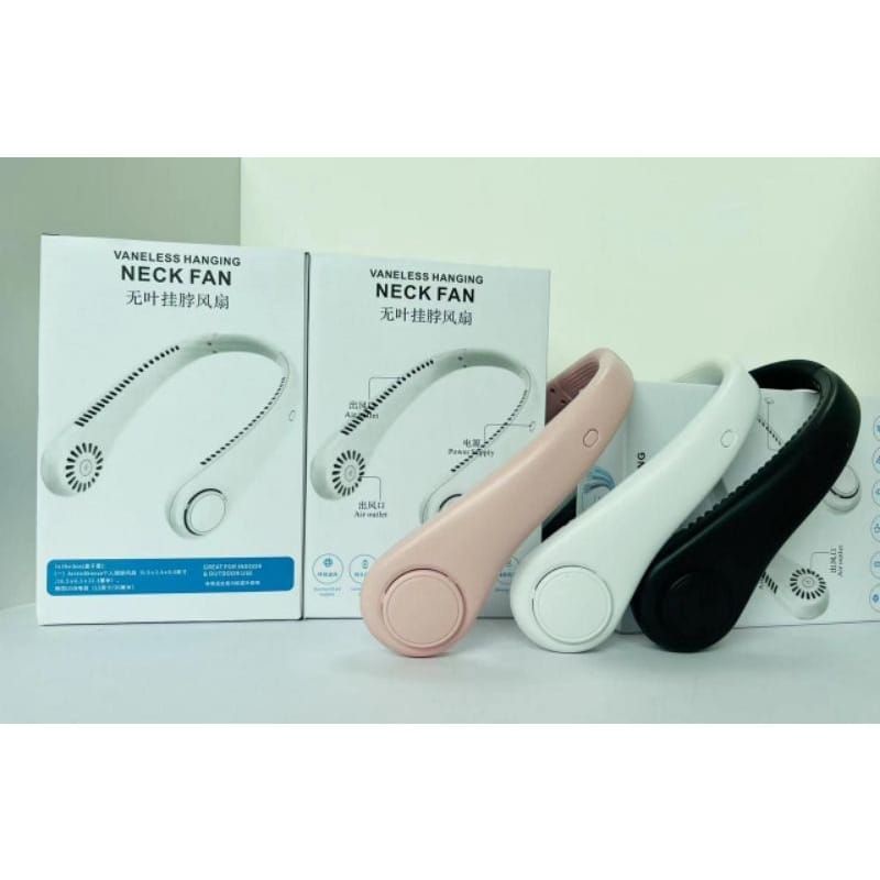 MN - kipas Angin Gantung Leher Mini USB Baterai Batre Cas Charger Portable Portabel Sports Leafless 