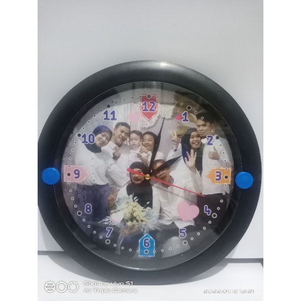 Jam Dinding Custom Foto dan bisa diberi nama