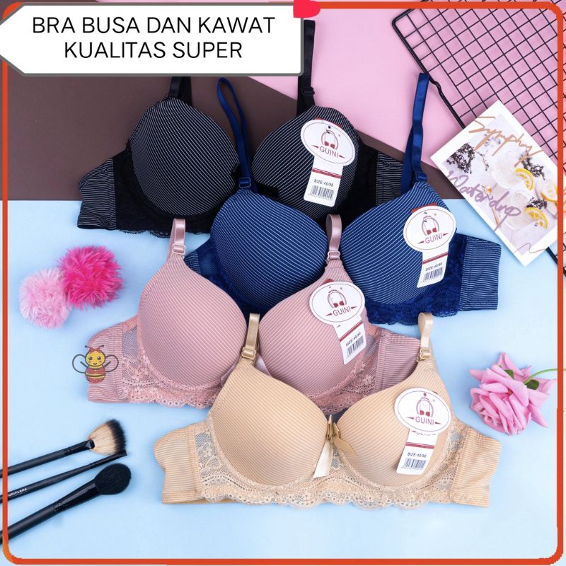 BH BUSA BH CANTIK BAGUS READY STOCK UKURAN BESAR JUMBO BRA WANITA(Hanabra GARIS)