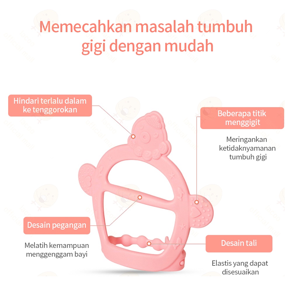 Teether Gelang bayi bahan silikon Gigitan Bayi Bentuk gurita