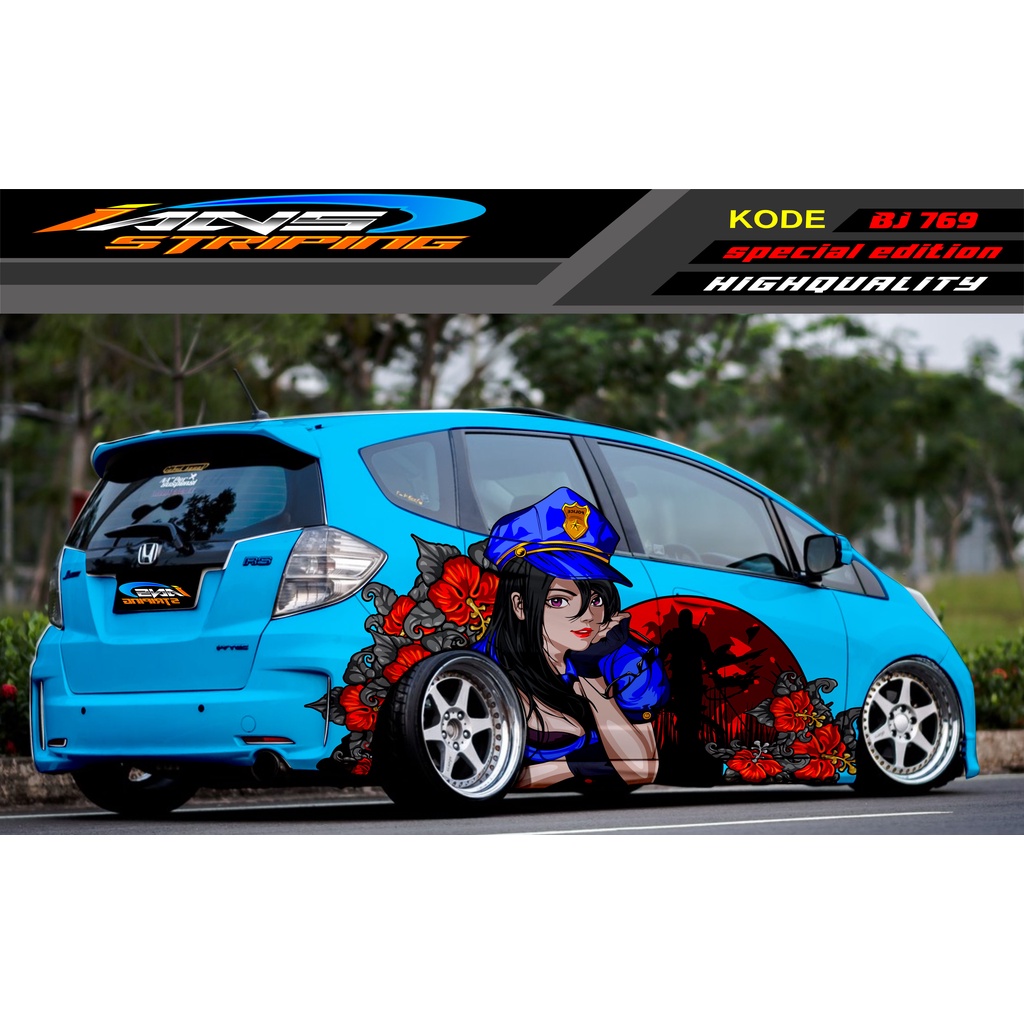 DECAL STICKER MOBIL HONDA BRIO AGYA JAZZ AVANZA YARIS / DECAL STICKER MOBIL JAZZ / STIKER MOBIL