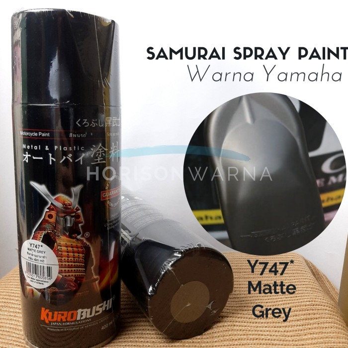 (KHUSUS SULSELBAR) SAMURAI PAINT Pilox Abu Abu Doff - Yamaha Matte Grey Y747 400 ml