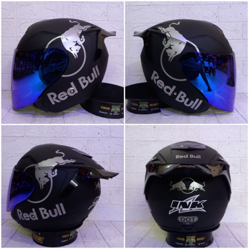 INK DYNAMIC BLACK DOFT FULL PAKET GANTENG RED BULL VISOR IRIDIUM + SPOILER