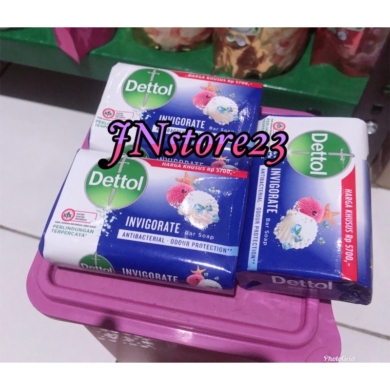 Dettol sabun mandi batang 100grX3pcs Invigorate