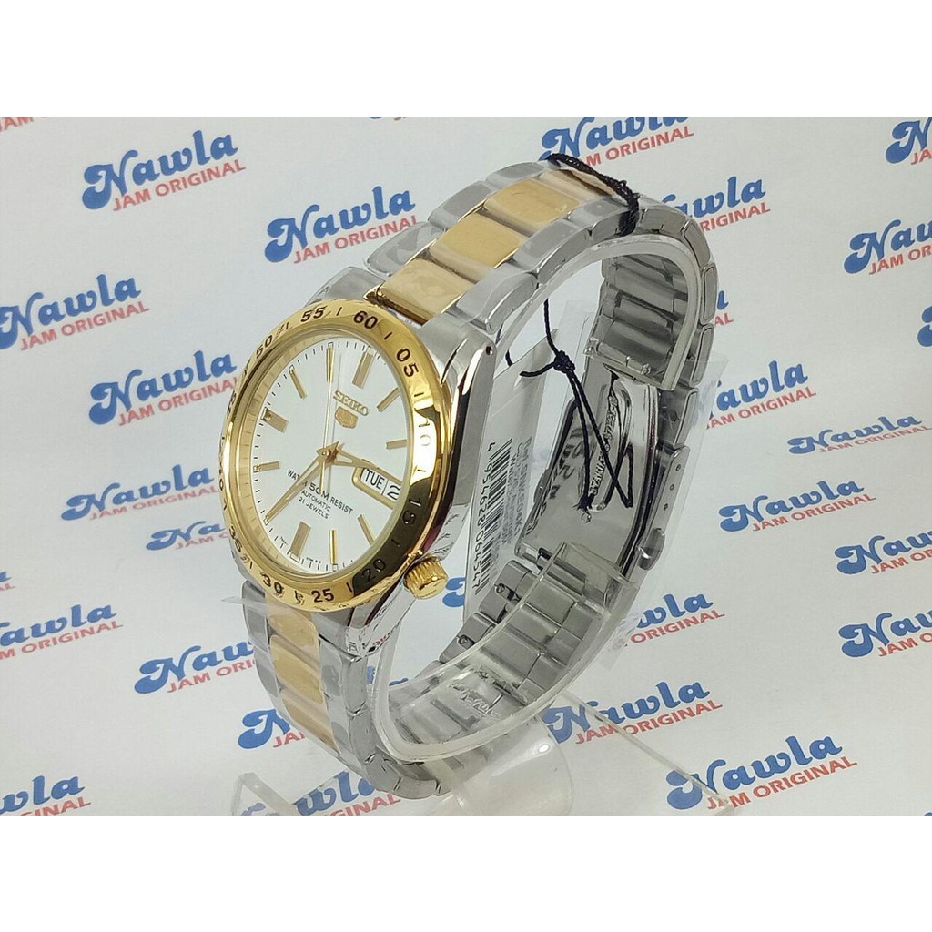 Seiko 5 SNKE04K1 Automatic Gold Tone Bezel - Jam Tangan Pria SNKE04