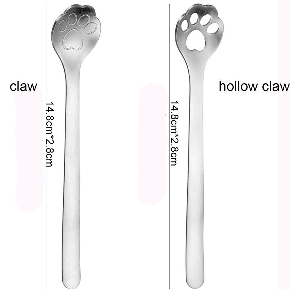 Populer Sendok Pengaduk Kopi Hadiah Es Krim Stainless Steel Dog Paw Spoon