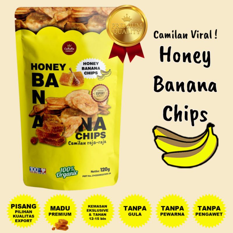 

TERLARIS 2022, Honey Banana Chips CARARA, CAMILAN kripik Surabaya