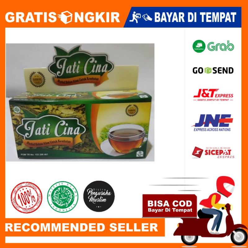 Teh celup daun jati cina Harmoni Pelangsing Alami 1 box isi 20 sachet