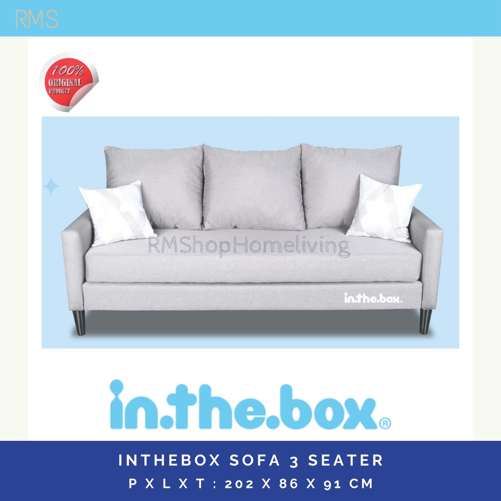 FREE ONGKIR - InTheBox Sofa 3 Seater Minimalis / Sofa Pocket Spring / Free 2 Bantal Sofa