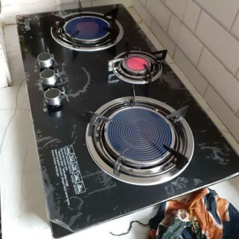 Kompor Gas Prima cook 3 Tungku Api Bara