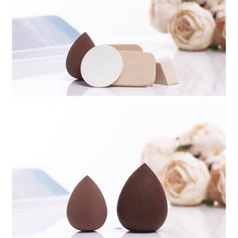 BEAUTY BLENDER SPONS MAKE UP 1 SET ISI 6 PCS / SPONGE BEDAK FOUNDATION / SPONGE