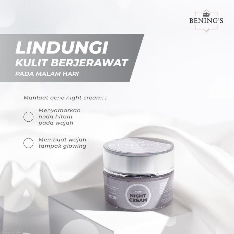 BENING'S SKINCARE DR. OKY PRATAMA NIGHT CREAM BRIGHTENING/EXLUSIVE/ACNE