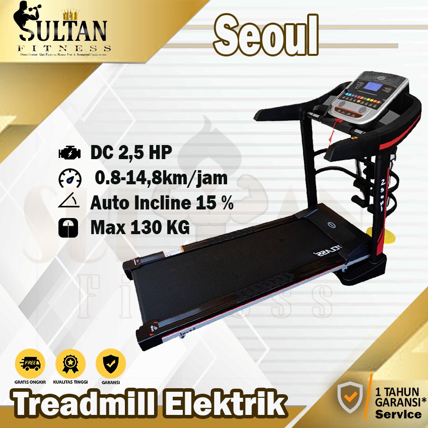 Treadmill Elektrik FC SEOUL alat Fitness Rumah FitClass COD JOGJA