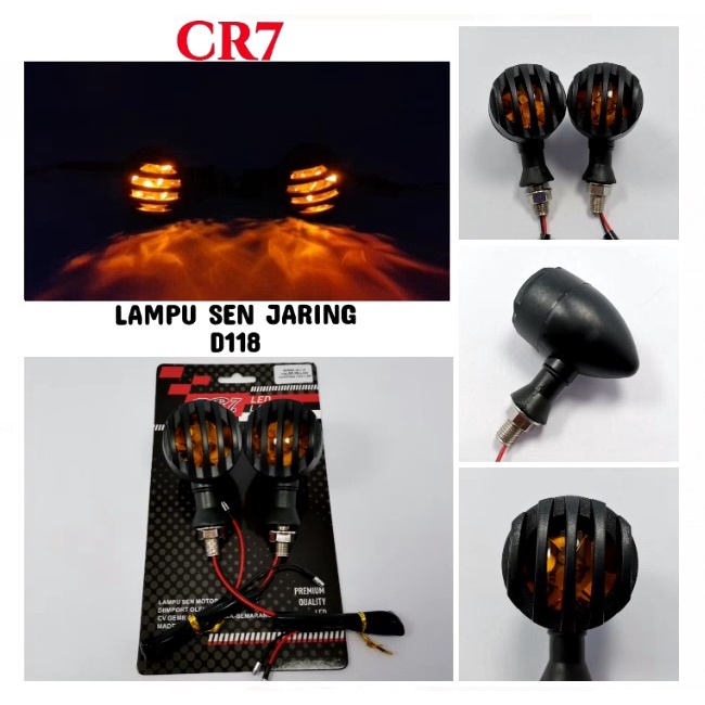 Lampu sen klasik grill lampu sen grill sen tralis sen retro besi sen custom klasik besi plastik universal semua motor 1 Pasang