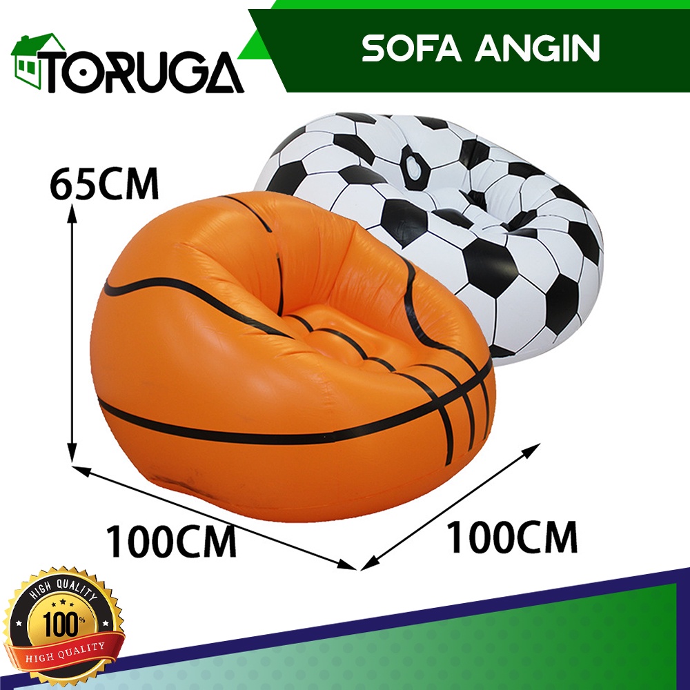 Sofa Angin Bangku Kursi Santai Lipat bentuk Bola Basket Intime Bestway