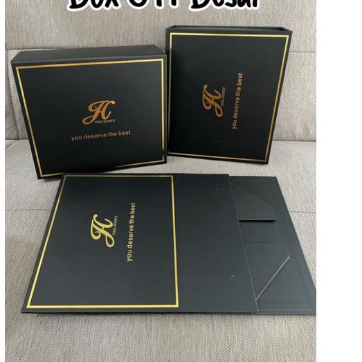 

시 JimsHoney Box Hitam Kado Hantaran Seserahan Kotak lipat tebal