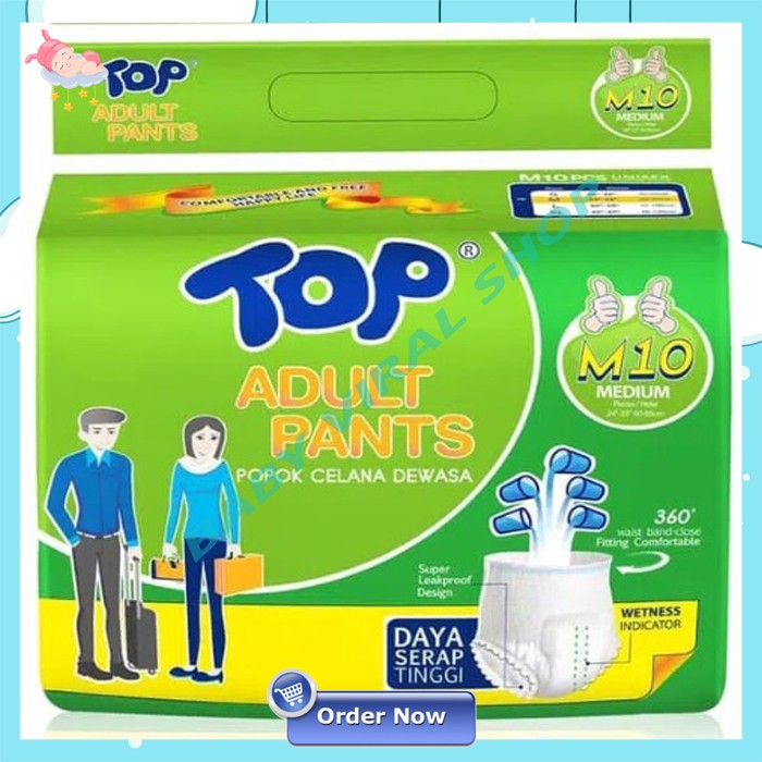 Top Adult Diaper Pants M10 Pampers Dewasa Popok Celana Dewasa Popok Murah Top Adul Popok NS 03