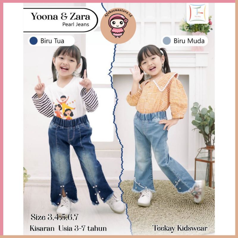 Afsheenastore Celana Jeans Anak Perempuan Yoona Zara 3-7Th