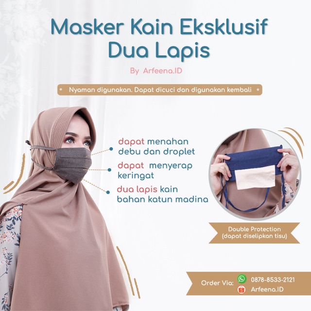Masker Kain 2 Lapis