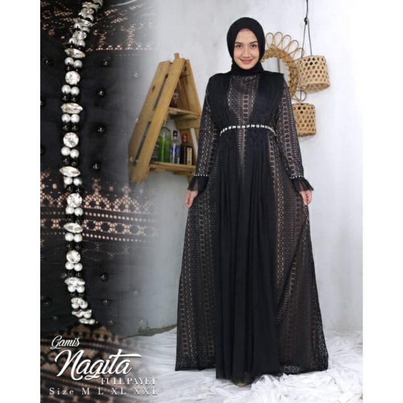 Fashion muslim gamis lebaran//Dresss kekinian//gamis pesta modern