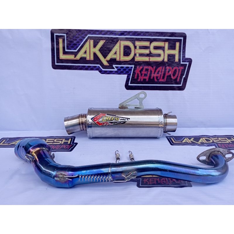 KNALPOT CREAM PIE LEHER BLUEMOON (INLET 38/50) BEAT MIO VARIO AEROX SCOOPY NMAX PCX ADV LEXI DLL