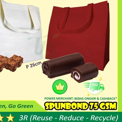 

➸ TAS KUE BROWNIES BOLU 26x13x30cm SPUNBOND SEPATU BUKAN PEPER BAG DUS - Merah ♗