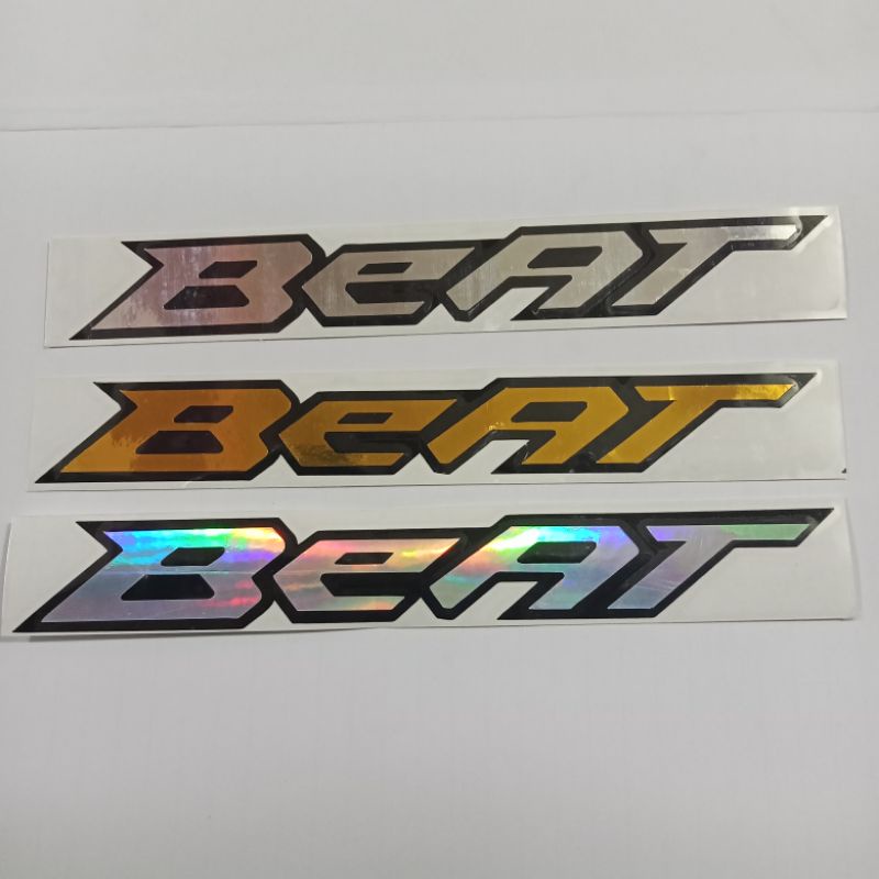 STIKER BEAT STICKER CUTTING HOLOGRAM MOTOR BEAT EMBLEM TIMBUL