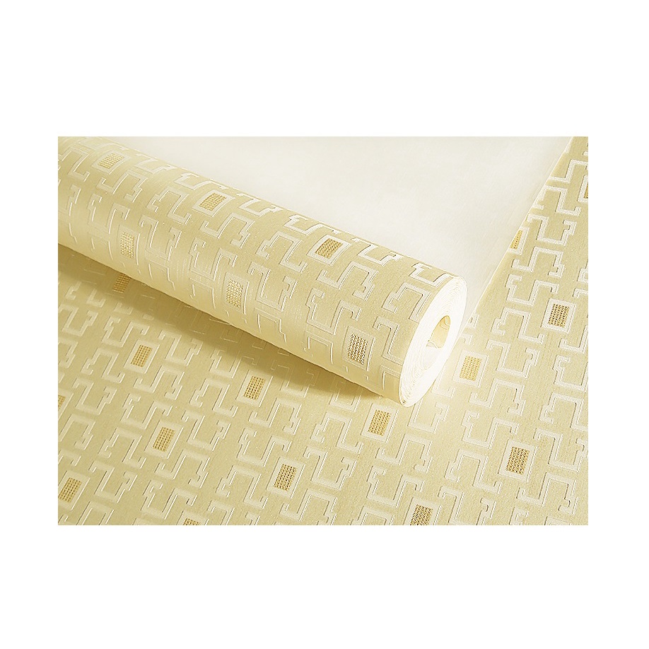 AKN88 - Wallpaper 4D Non Woven Modern Chinese Lattice 53cmx10m - Beige 79303