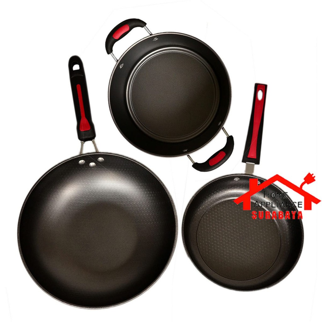 Panci Wajan Set Penggorengan Non Stick Anti Lengket 4 PCS GSF G-2429 / G2429 / G 2429