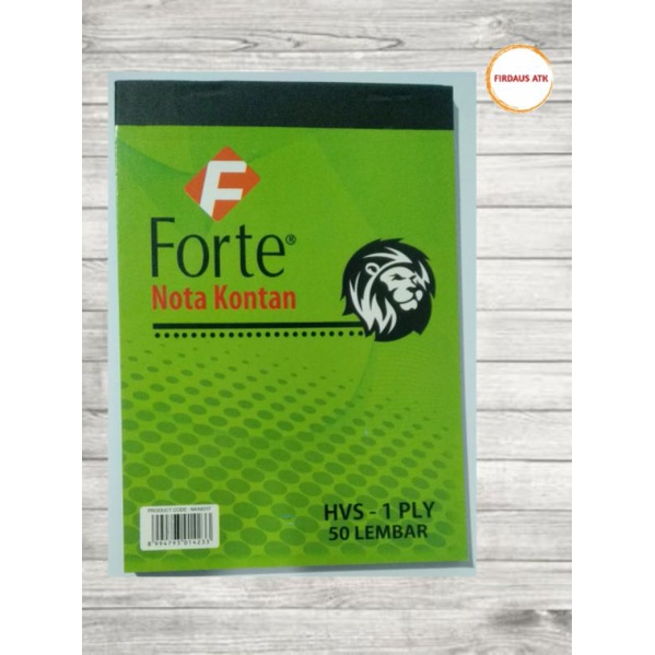 

Buku Nota Kontan Forte Kecil 1 Ply NCR / nota kontan 1 rangkap kecil