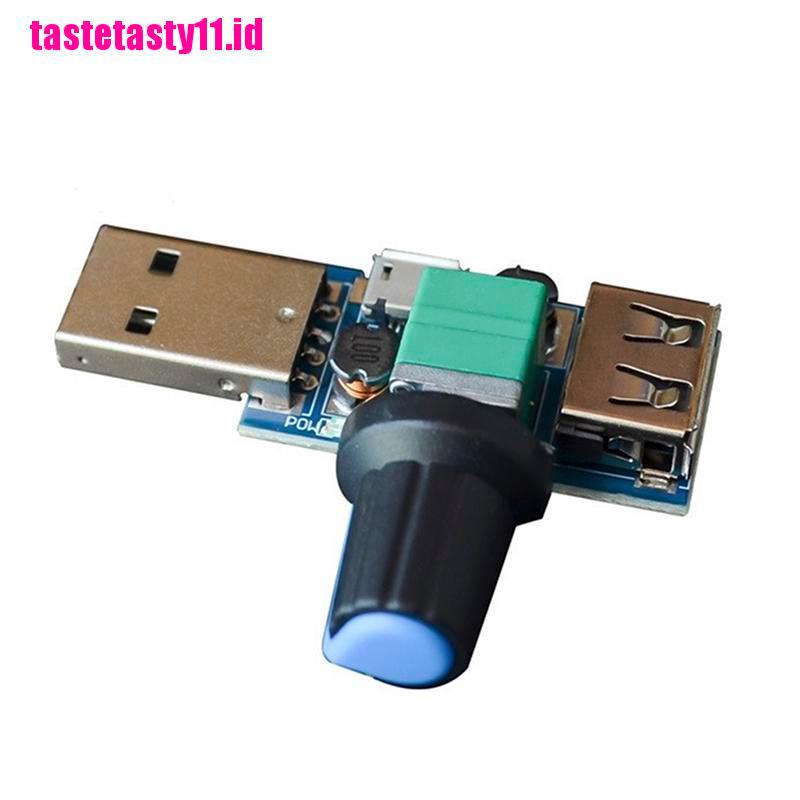 (TTID) Controller Kecepatan Kipas Angin USB DC 4V-12V 5W