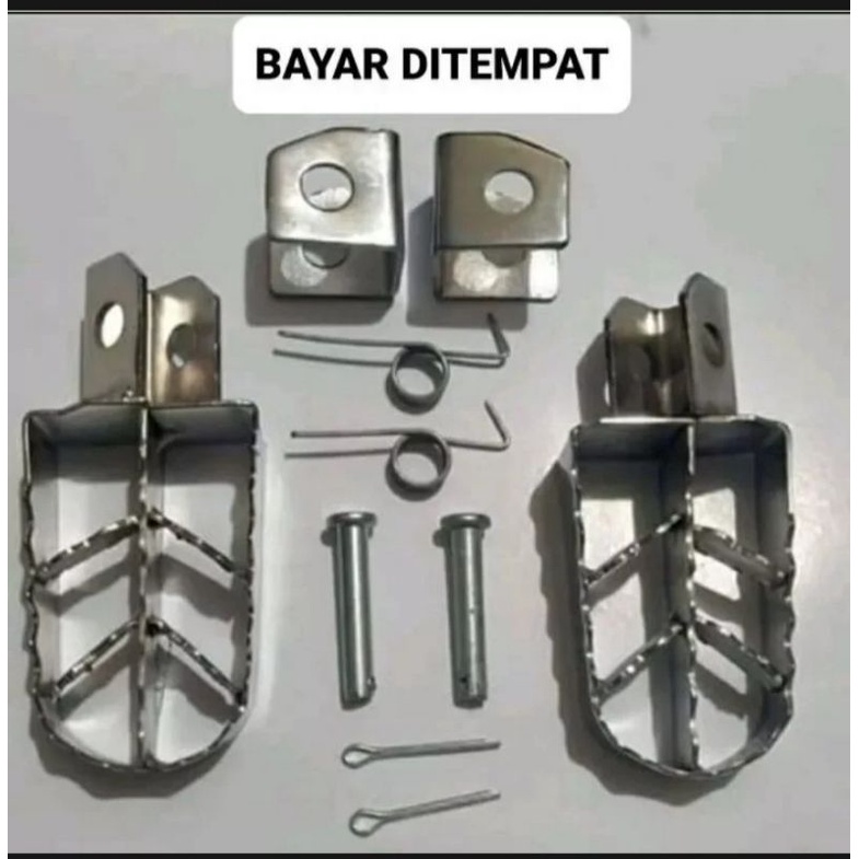 footstep depan trail klx dtrecker ktm crf universal gerigi crome besar bahan tebal