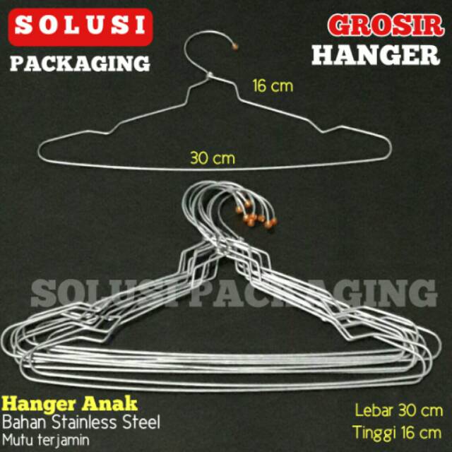 GROSIR HANGER ANAK STAINLESS STEEL/GANTUNGAN BAJU/KAPSTOK/HANGER LAUNDRY/HANGER BAJU