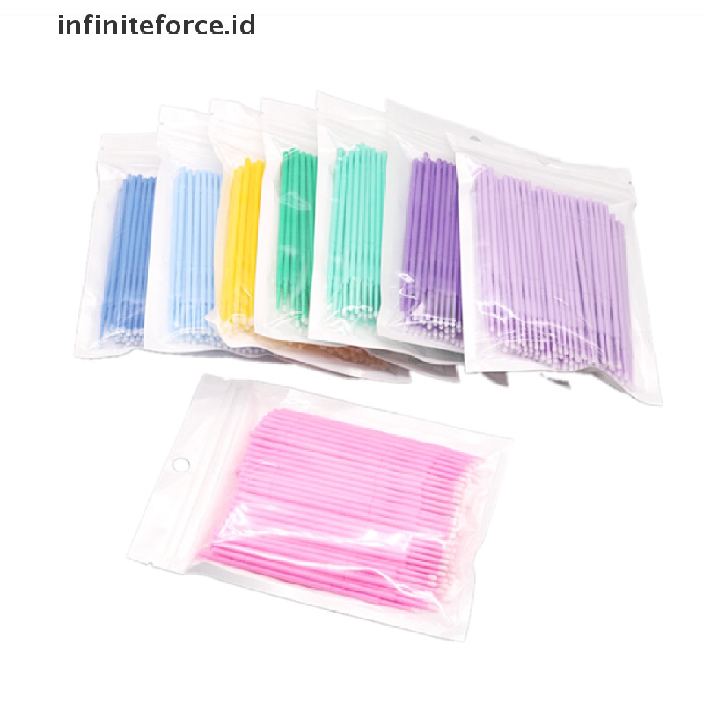 (infiniteforce.id) 100pcs Brush Aplikator Maskara Sekali Pakai