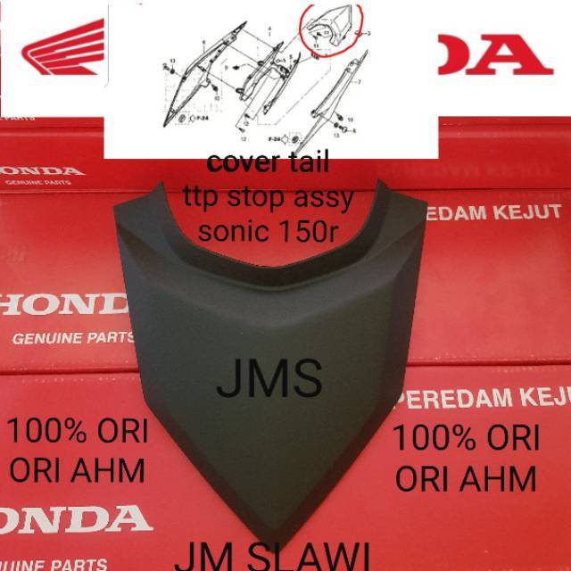 64600-K56-N00 Cover tail sonic cover tutup stop assy cover comb light up sonic 150R sonic new sonic 150 ori AHM