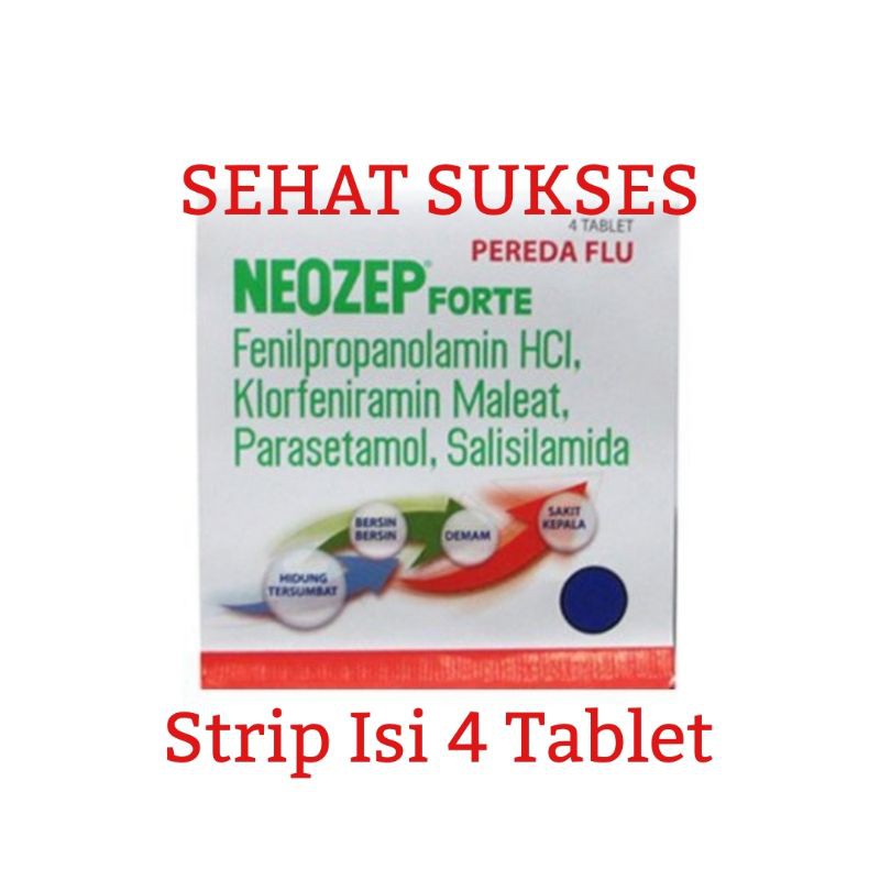 Neozep Forte Strip 4 Tablet - Obat Pereda Flu