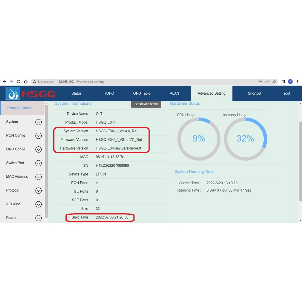 MURAH EPON OLT HSGQ 4 PORT DENGAN SFP PX20+++