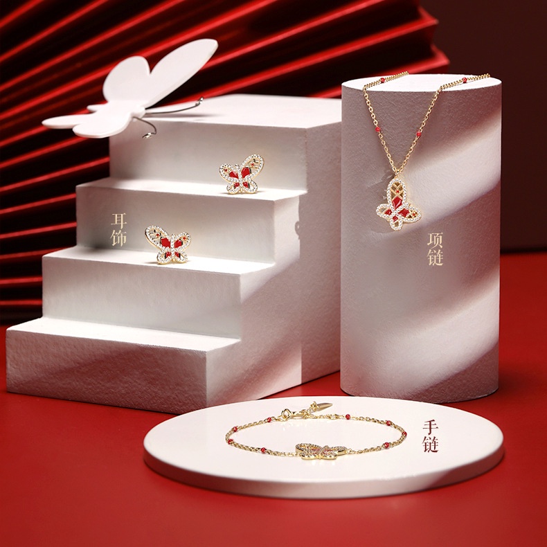 Chinese Style Exquisite Butterfly Jewelry Set