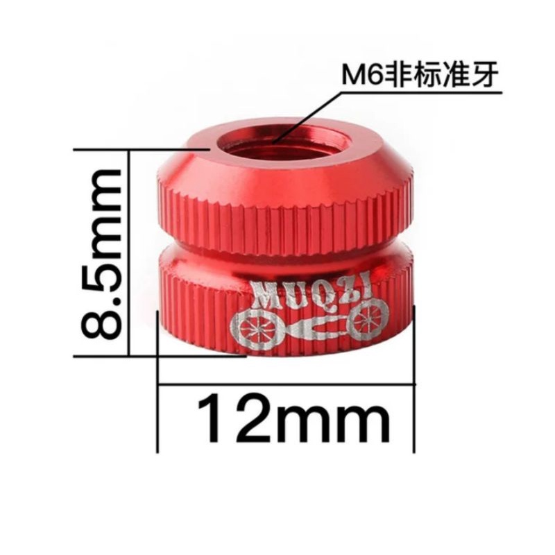 Baut Mur Pentil Presta Aluminum Alloy Valve Nut Bolt Mur Pentil Kecil Sepeda Red