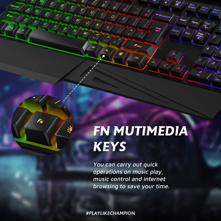 JETE Keyboard Gaming KBX1 RGB Wired 3600 DPI