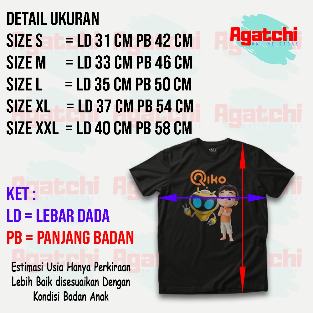 Kaos Atasan Anak Laki Laki dan Perempuan Motif Riko The Series