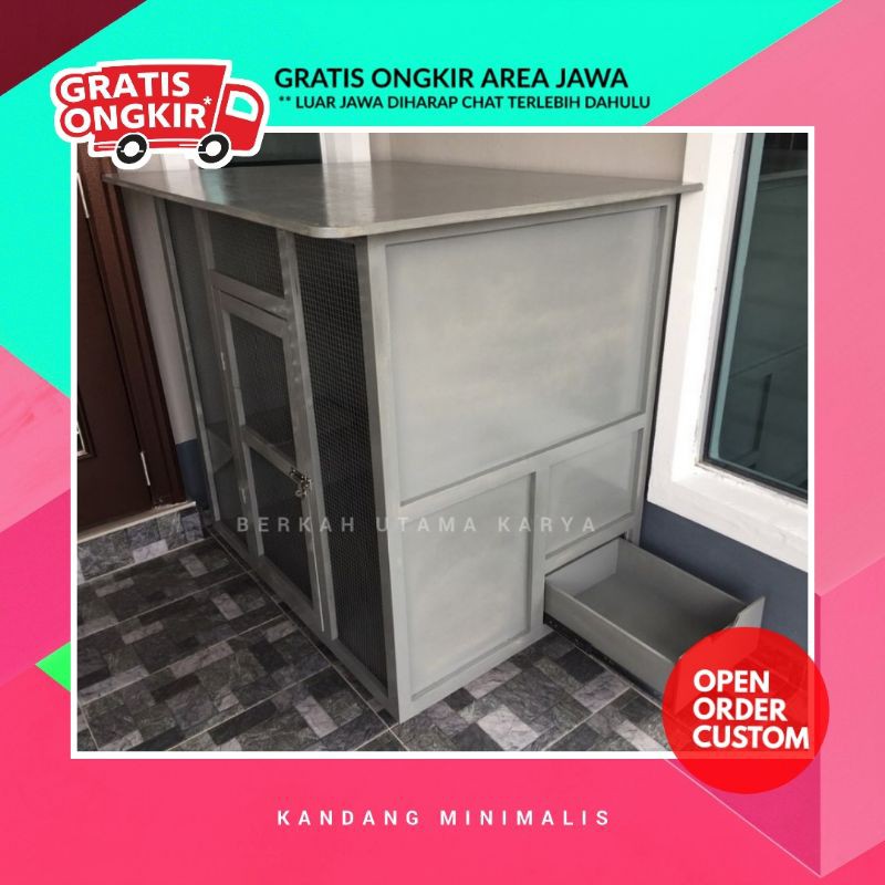 kandang kucing kayu cat room hewan rumah kucing custom