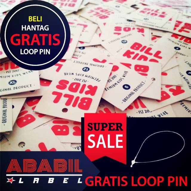 

Cetak HANG TAG GRATIS TALI LOOP PIN / PAKET MURAH LABEL HANG TAG BAJU / HANG TAG HIJAB
